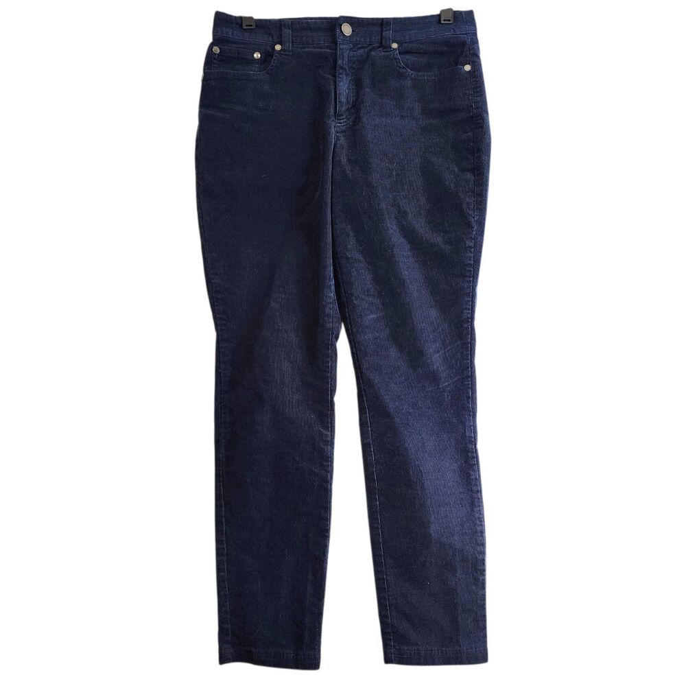 BROOKS BROTHERS Pants Womens 6 31X28 Navy Blue Corduroy Business Casual Preppy